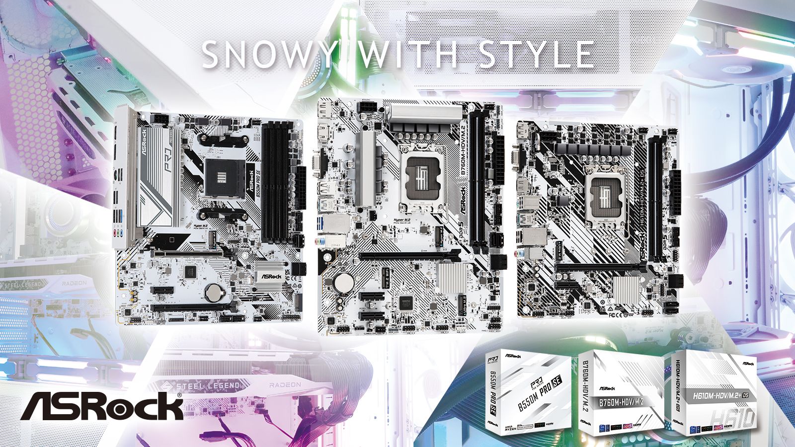 ¡Un estilo all-white y la magia de la nieve! ASRock lanza unas placas base completamente blancas