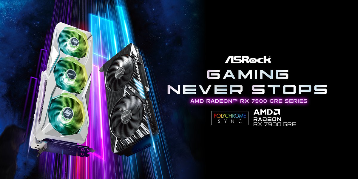 ASRock Announces AMD Radeon™ RX 7900 GRE Series Graphics Cards