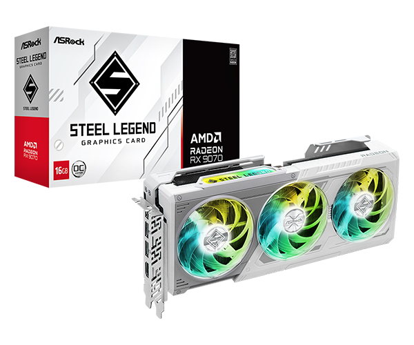 ASRock > AMD Radeon™ RX 9070 Steel Legend 16GB OC
