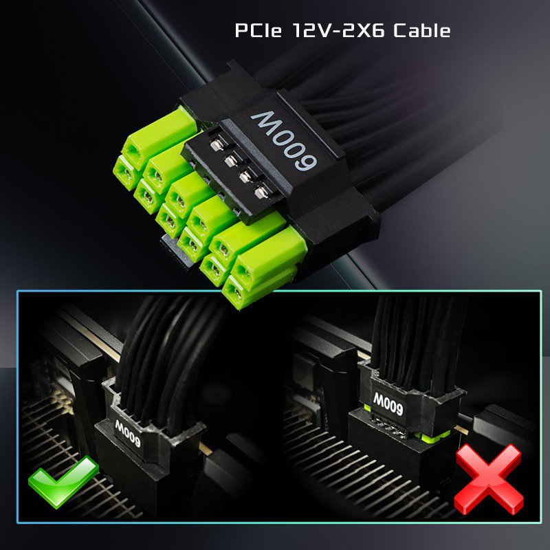 PSU Native PCIe 12V-2x6 Cable-Dual Color
