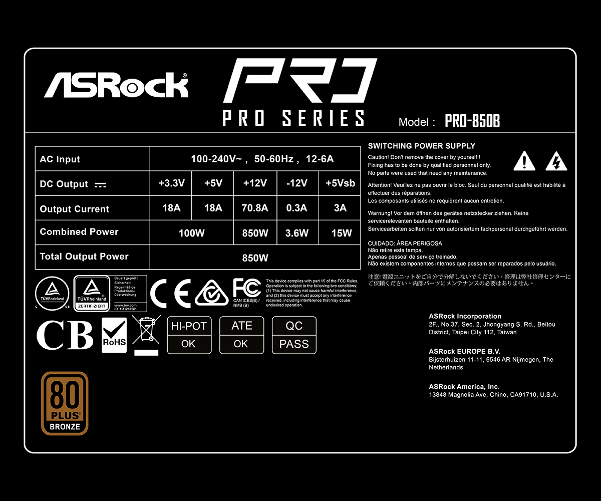 ASRock > PRO-850B