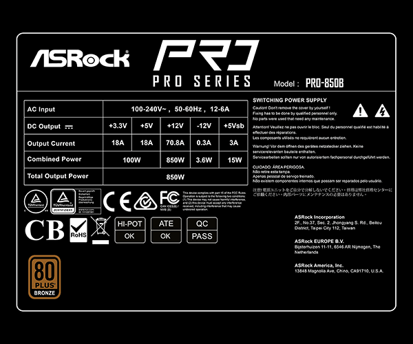 ASRock > PRO-850B