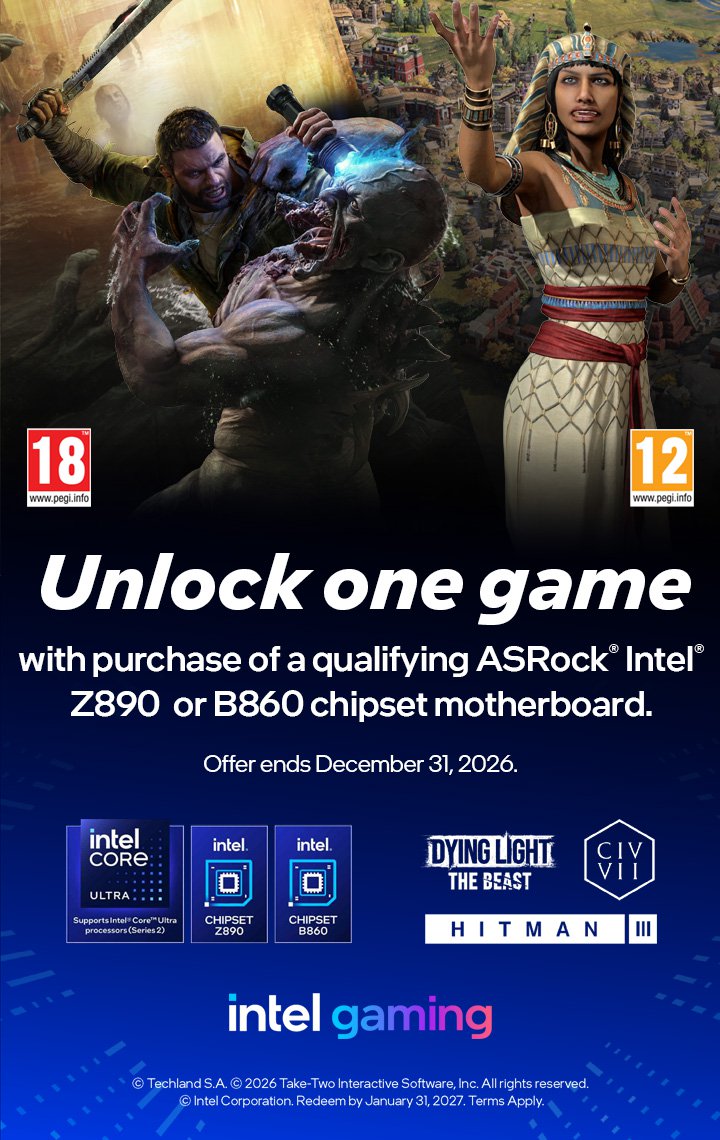 ASRock x Intel Motherboard Bundle 26Q3