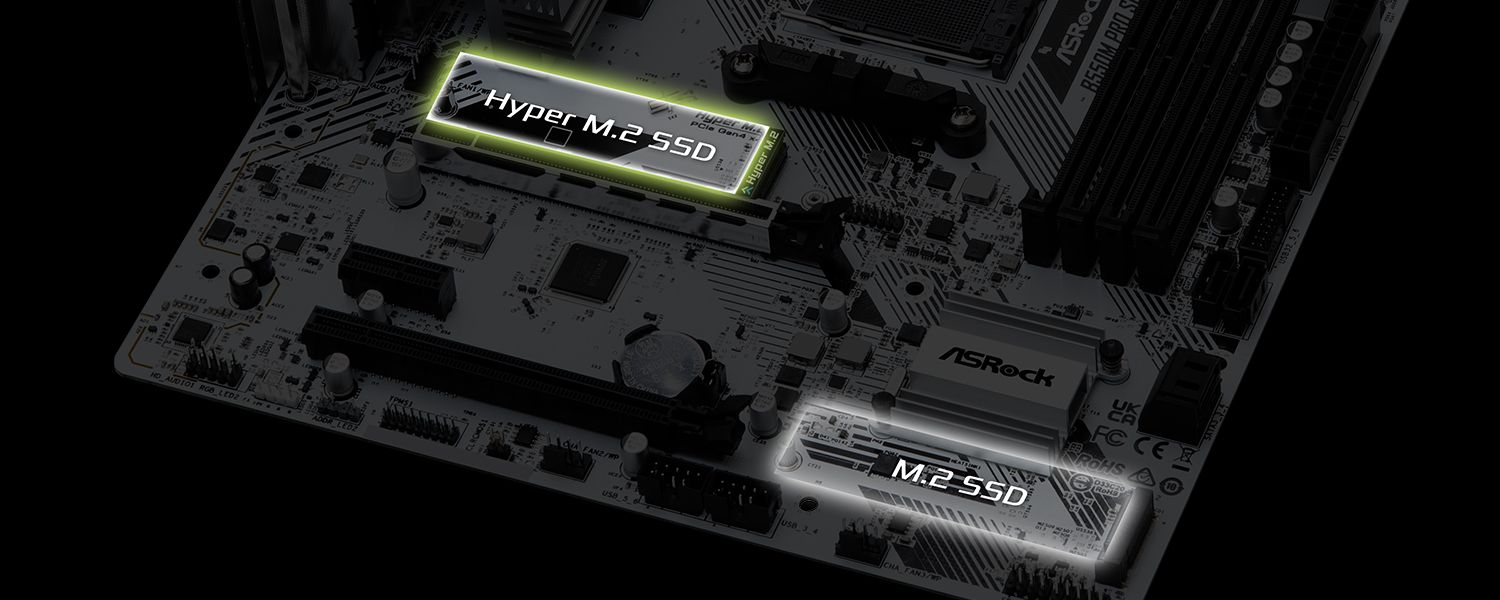ASRock B550M Pro SE AM4 DDR4 SATA 6Gb/s 1 PCIe 4.0 x16 Micro ATX Motherboard