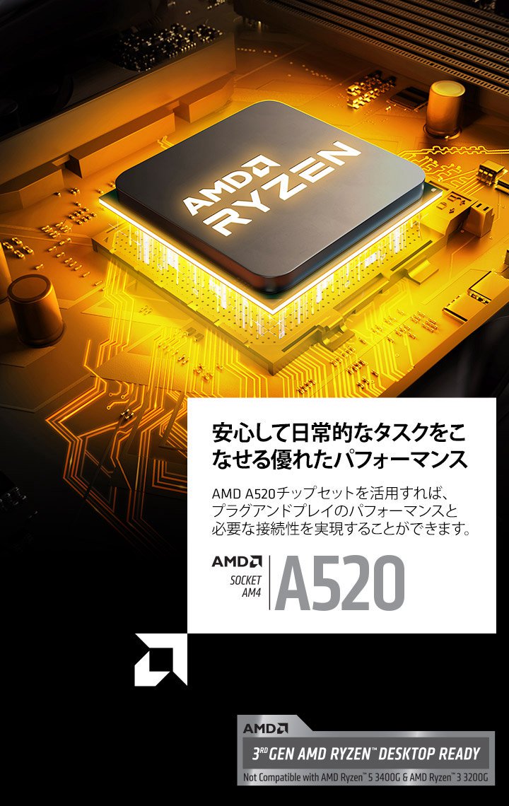 ASRock マザーボード A520M-HDV