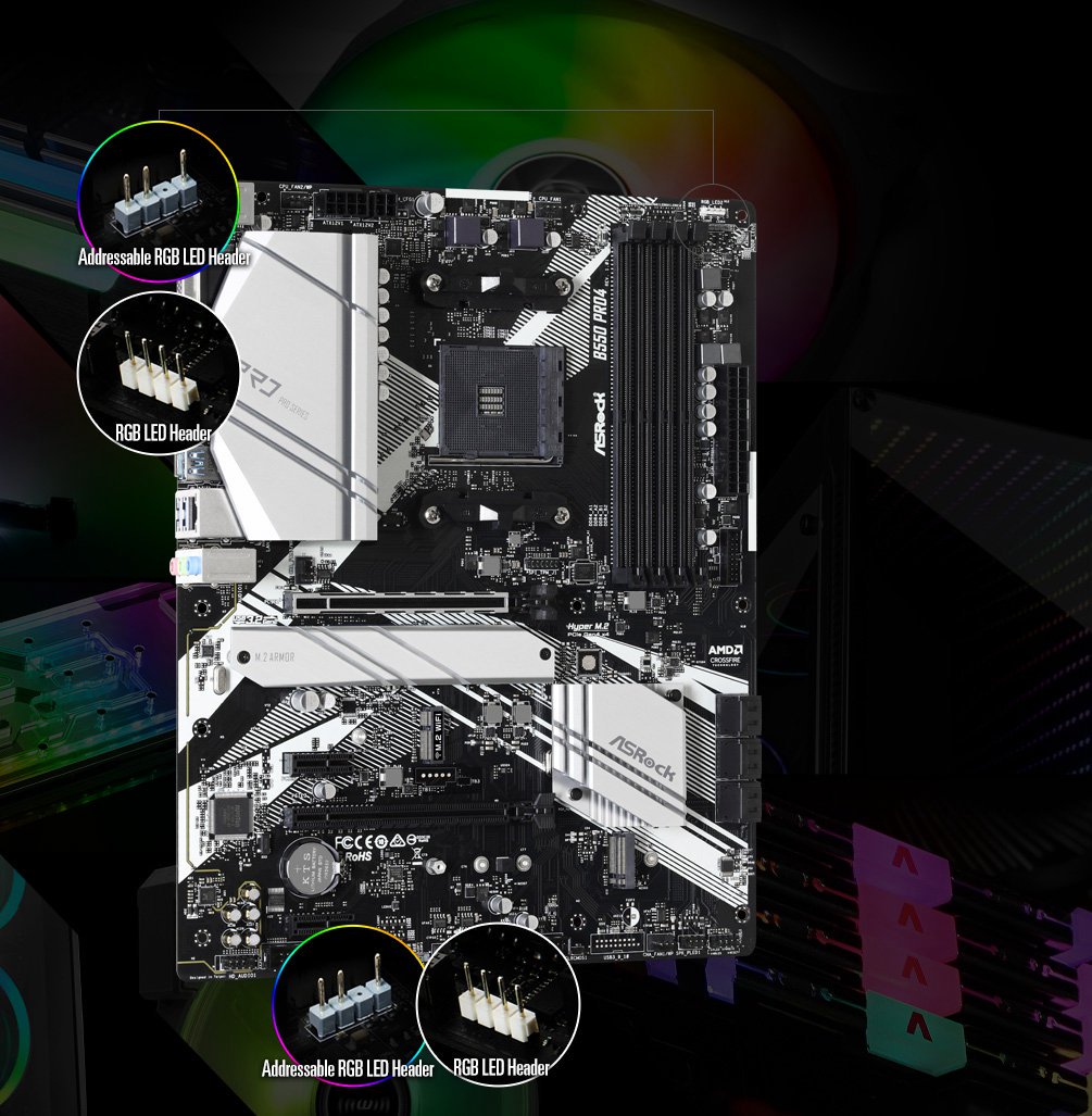 Carte mère MSI AMD B550 Pro Socket AM4 ATX DDR4-SDRAM