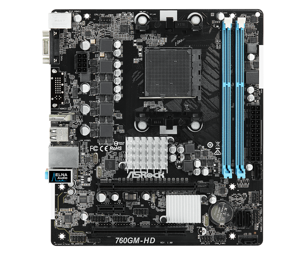 Какие процессоры поддерживает материнская плата asrock 760gm hdv