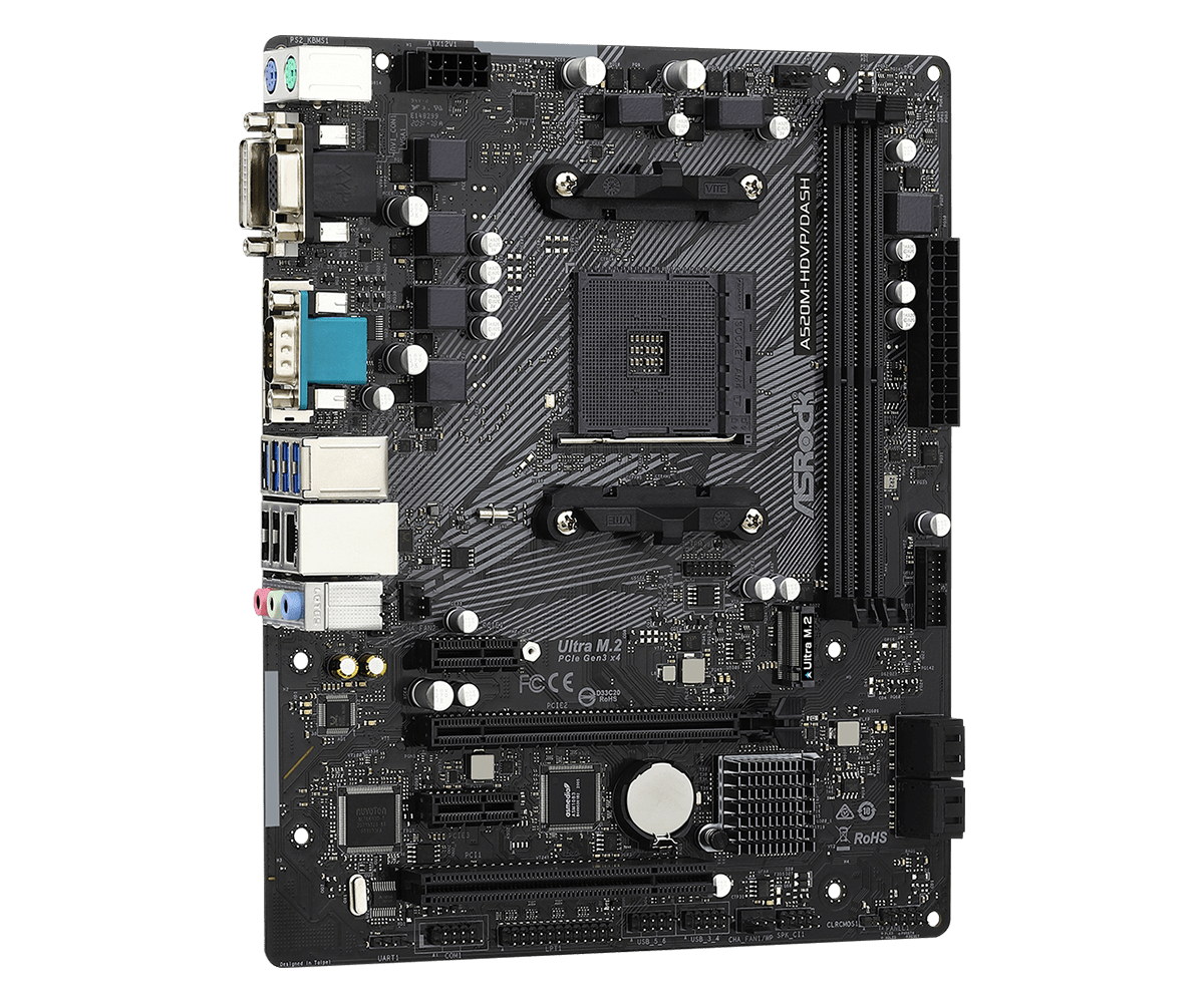 Asrock a520m hdv обзор