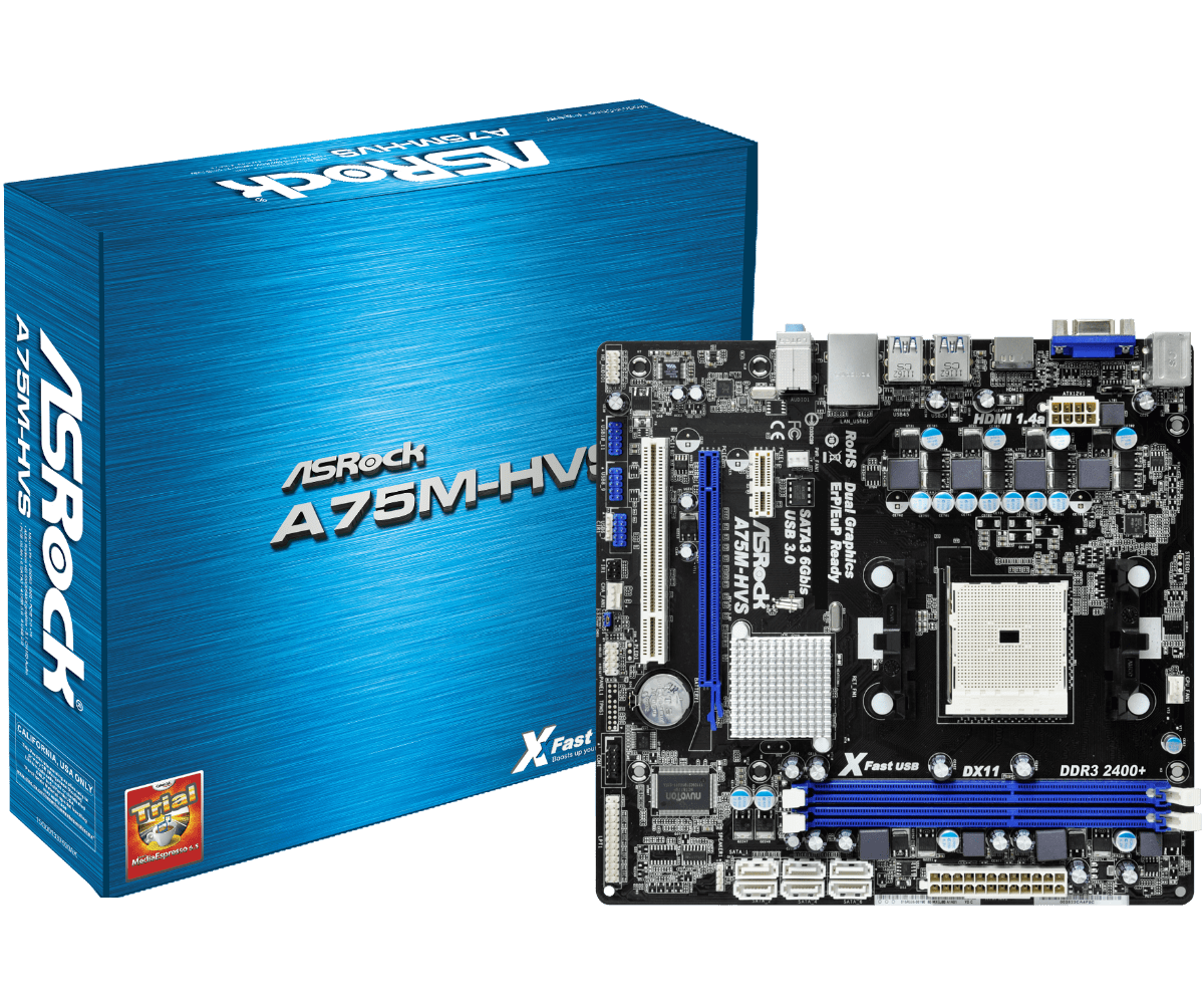 Asrock a75m hvs какие процессоры поддерживает