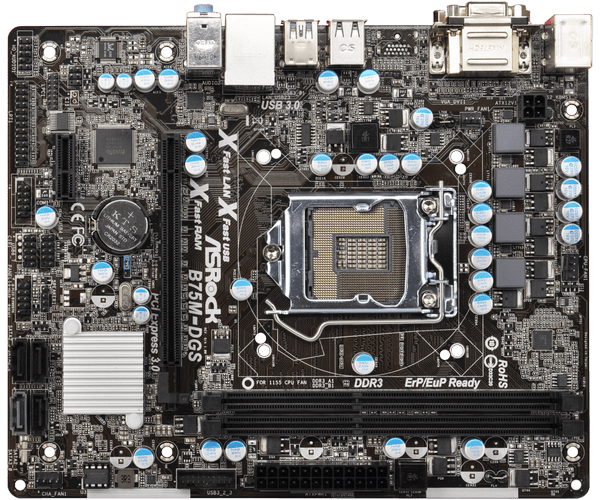 Asrock b75m gl подключение