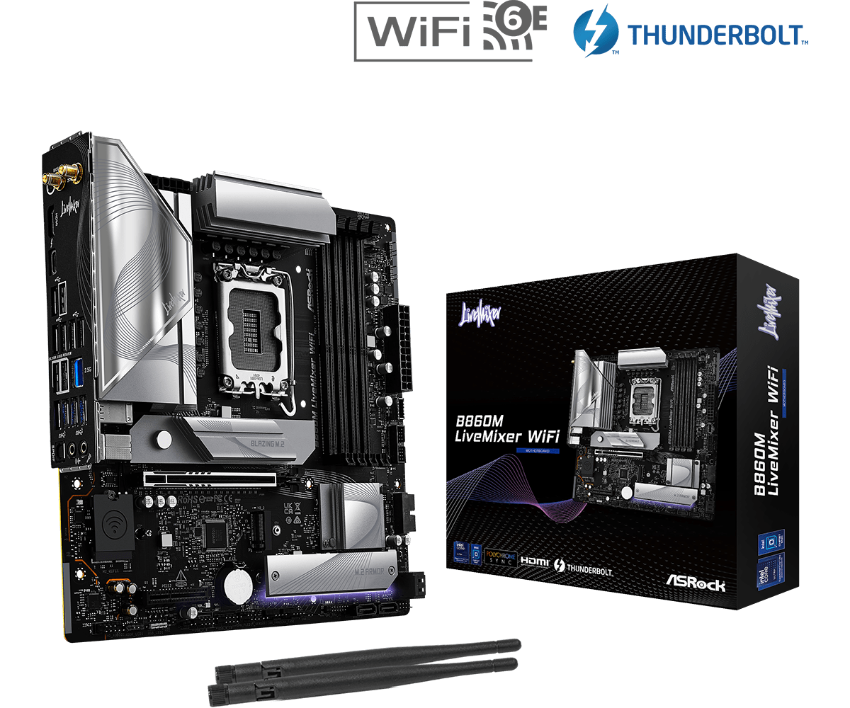 ASRock &gt; B860M LiveMixer WiFi