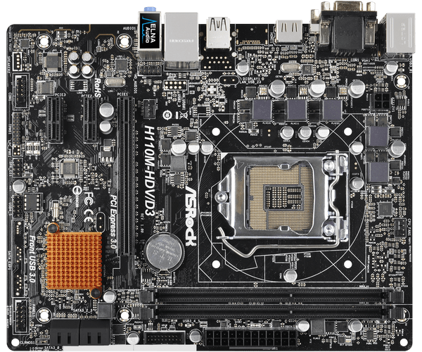 Asrock h110m hdv подключение