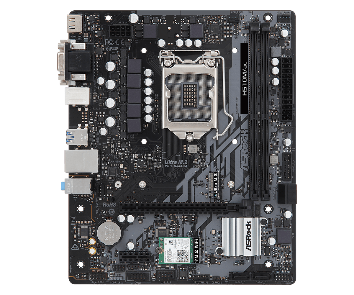 Asrock h510m hvs какие процессоры поддерживает