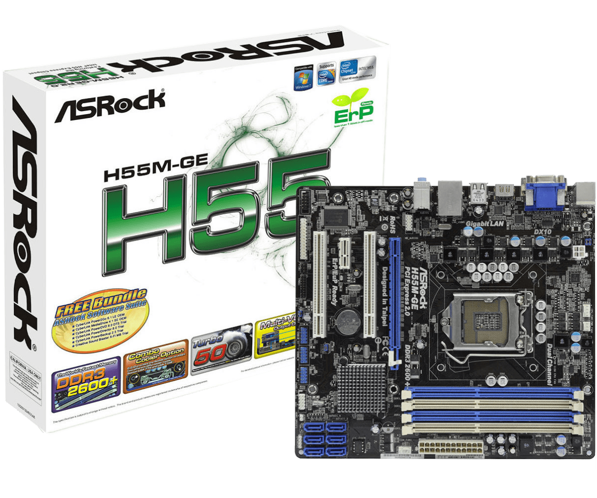 Asrock h55m le зависает