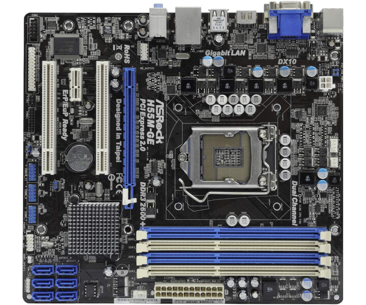 Asrock h55m le зависает