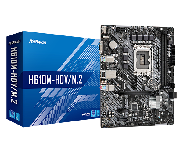 Carte mère ASRock H610M-HDV/M.2 + Intel Core i5-12400F