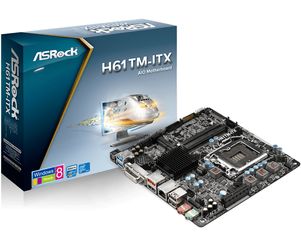 MINI-ITX ASRock H61M-ITX Intel H61 Desktop Motherboard LGA 1155 DDR3