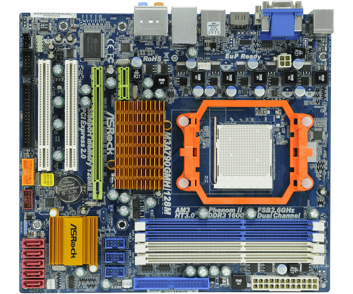 Asrock m3a790gxh 128m какие процессоры поддерживает