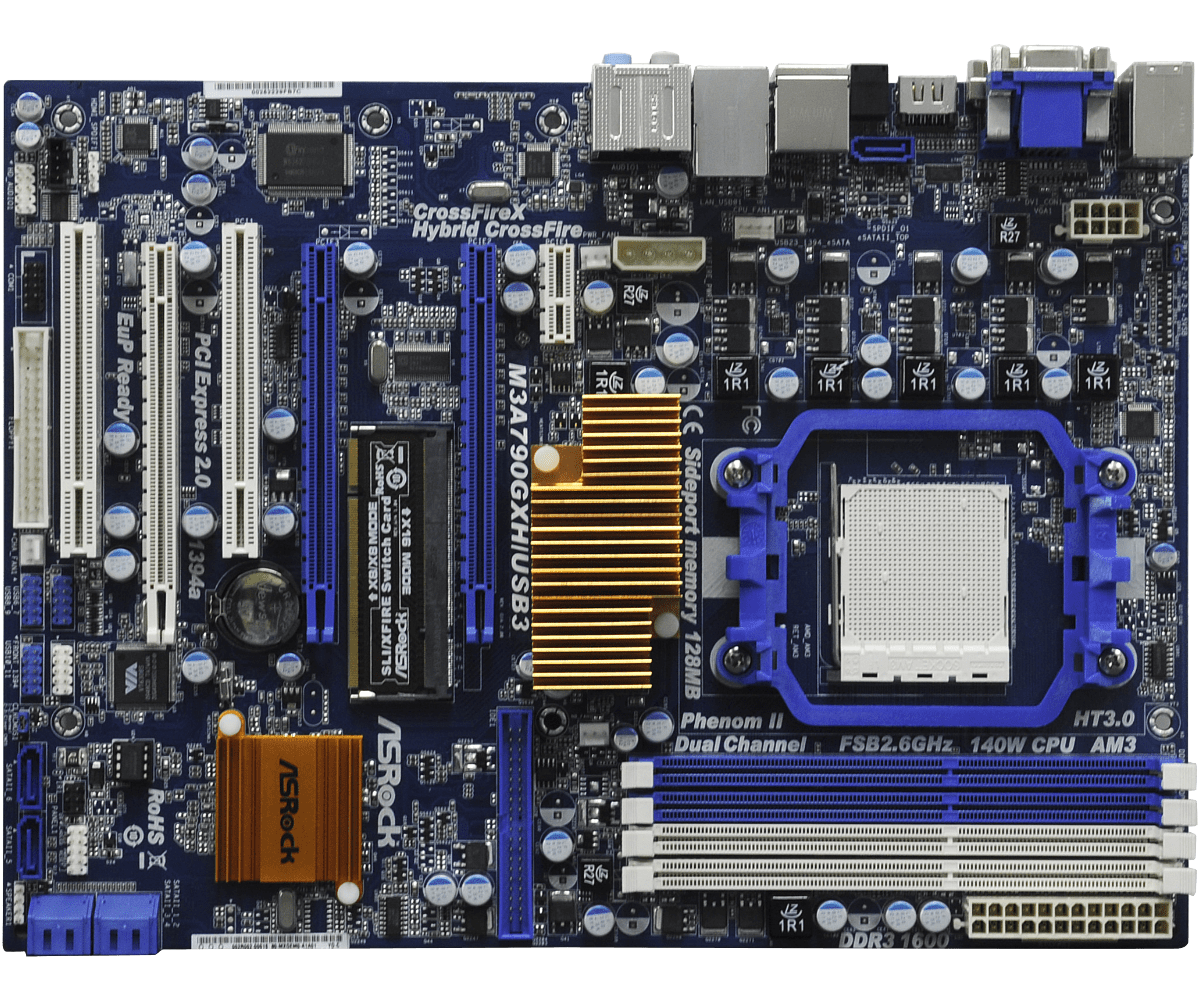 Asrock m3a790gxh 128m какие процессоры поддерживает