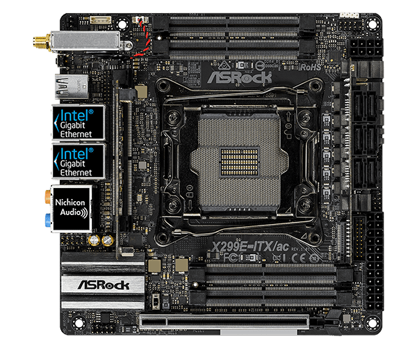 Asrock x299e itx ac обзор