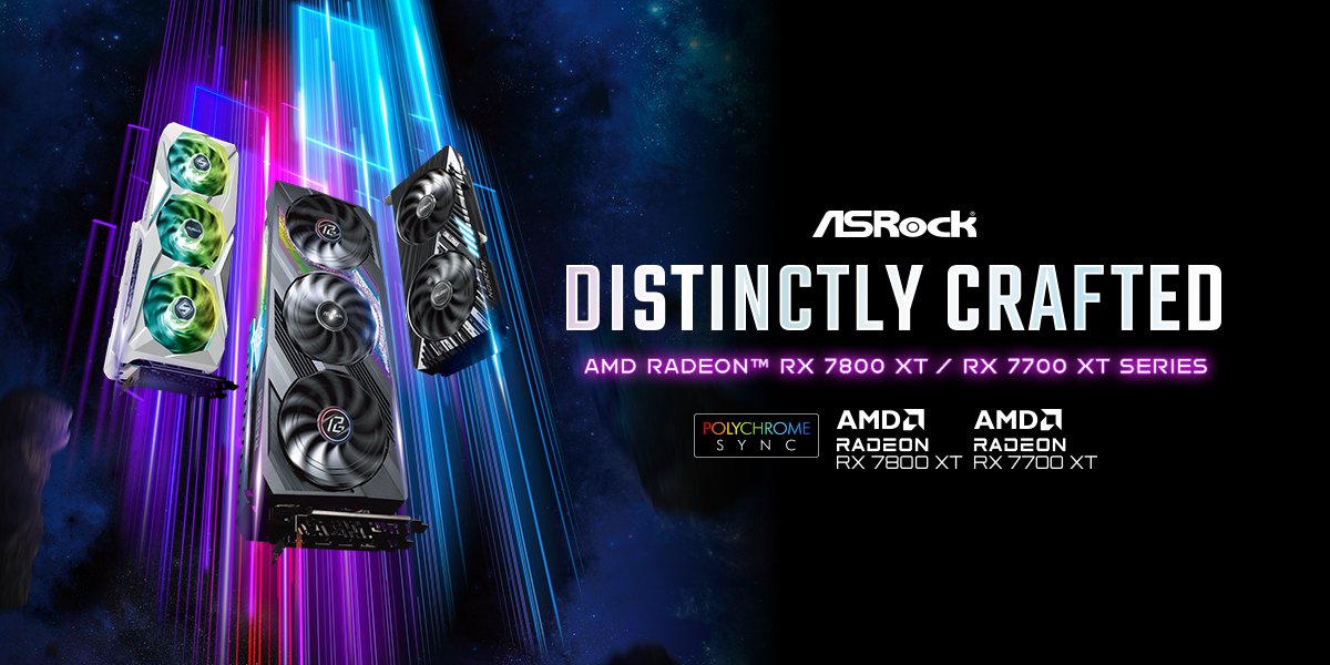 ASRock  AMD Radeon™ RX 7700 XT Phantom Gaming 12GB OC