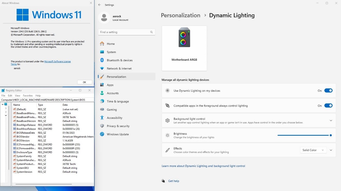 ASRock Motherboard First to Support Microsoft<sup>®</sup> Dynamic Lighting for Native Control across the Window OS and Apps