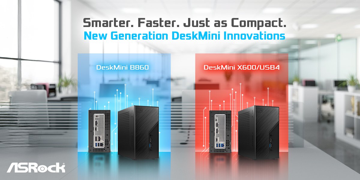 Smarter. Faster. Just as Compact.<br>ASRock Unveils New DeskMini Innovations