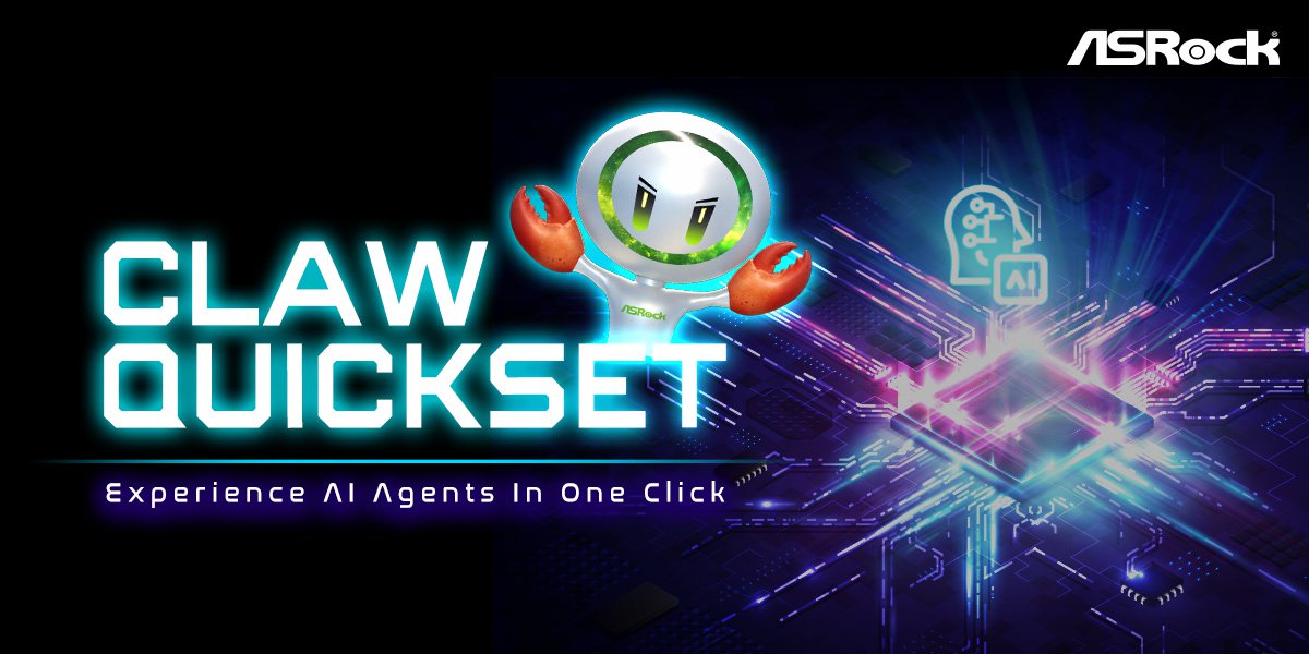 ASRock Showcases ASRock Claw Quickset: Your Own OpenClaw Private AI Assistant, in One Click