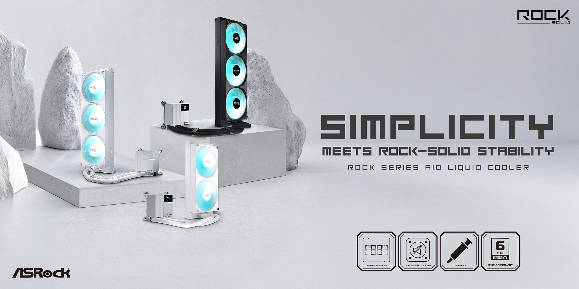 Simplicity Meets Rock-Solid Cooling ASRock Introduces the All-New Rock Series AIO Liquid Coolers
